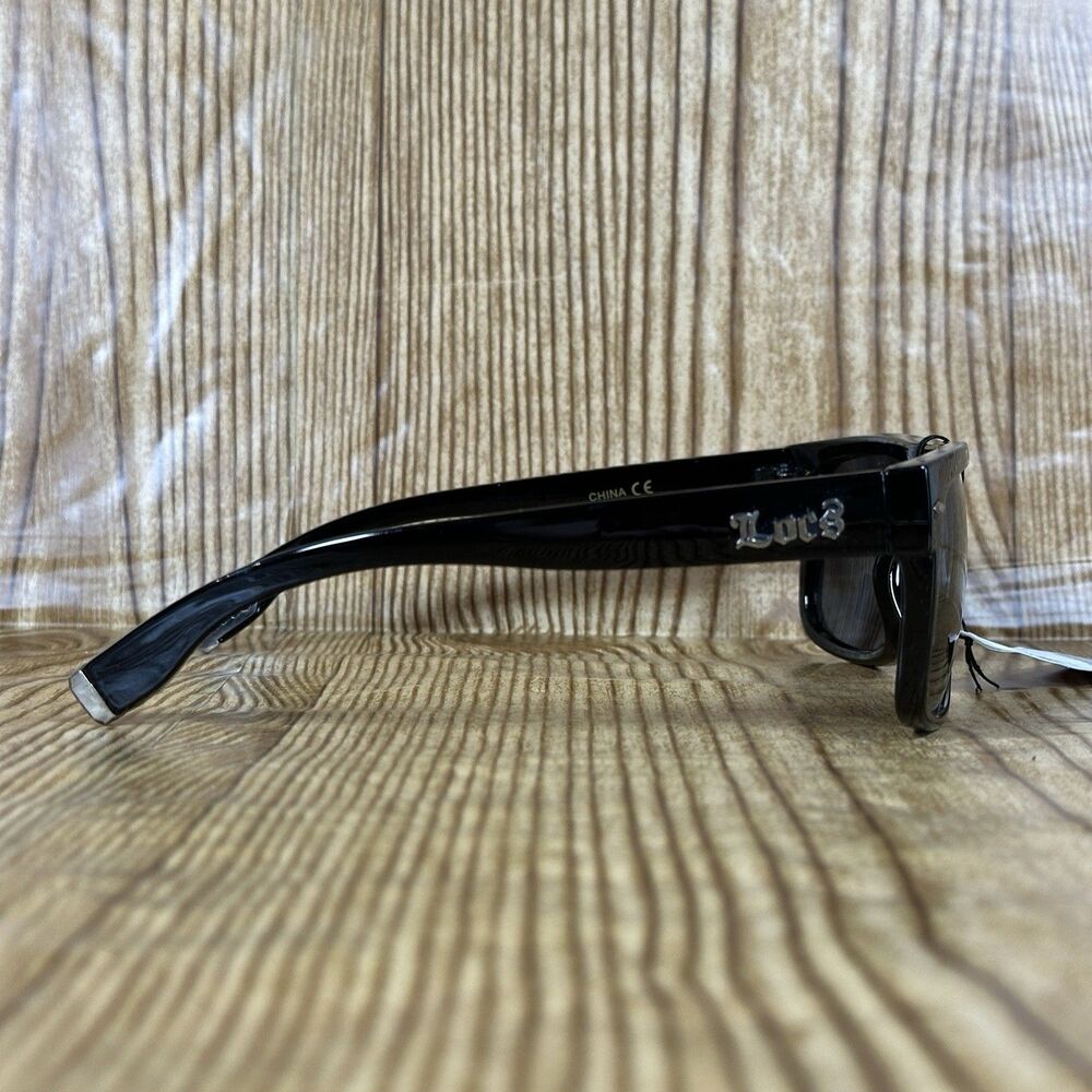 Locs Sunglasses Flat Top‎ Frame Gloss Black Finish UV400 91147-BK Cat. 3 - Picture 8 of 12